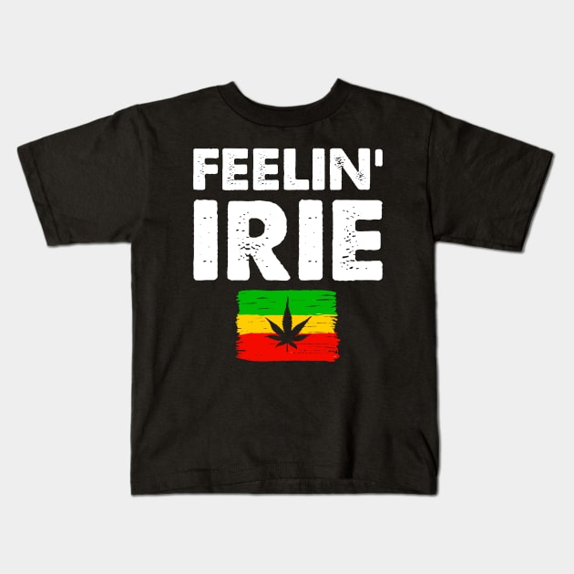Feelin Irie, Rasta Jamaica, Rastafarian Kids T-Shirt by tman4life